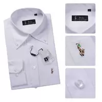 chemises mangas compridas ralph lauren homem classic 2013 polo espagne cheval couleur blanc
